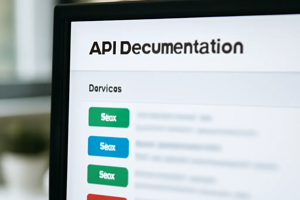 Écran affichant une documentation d'API interactive de type OpenAPI avec une liste d'endpoints colorés par méthode HTTP